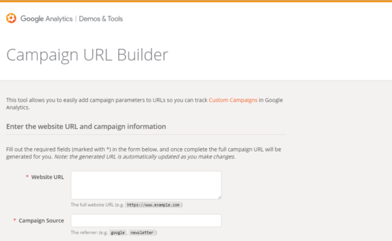 Digital Marketing Tool Google Analytics URL Builder